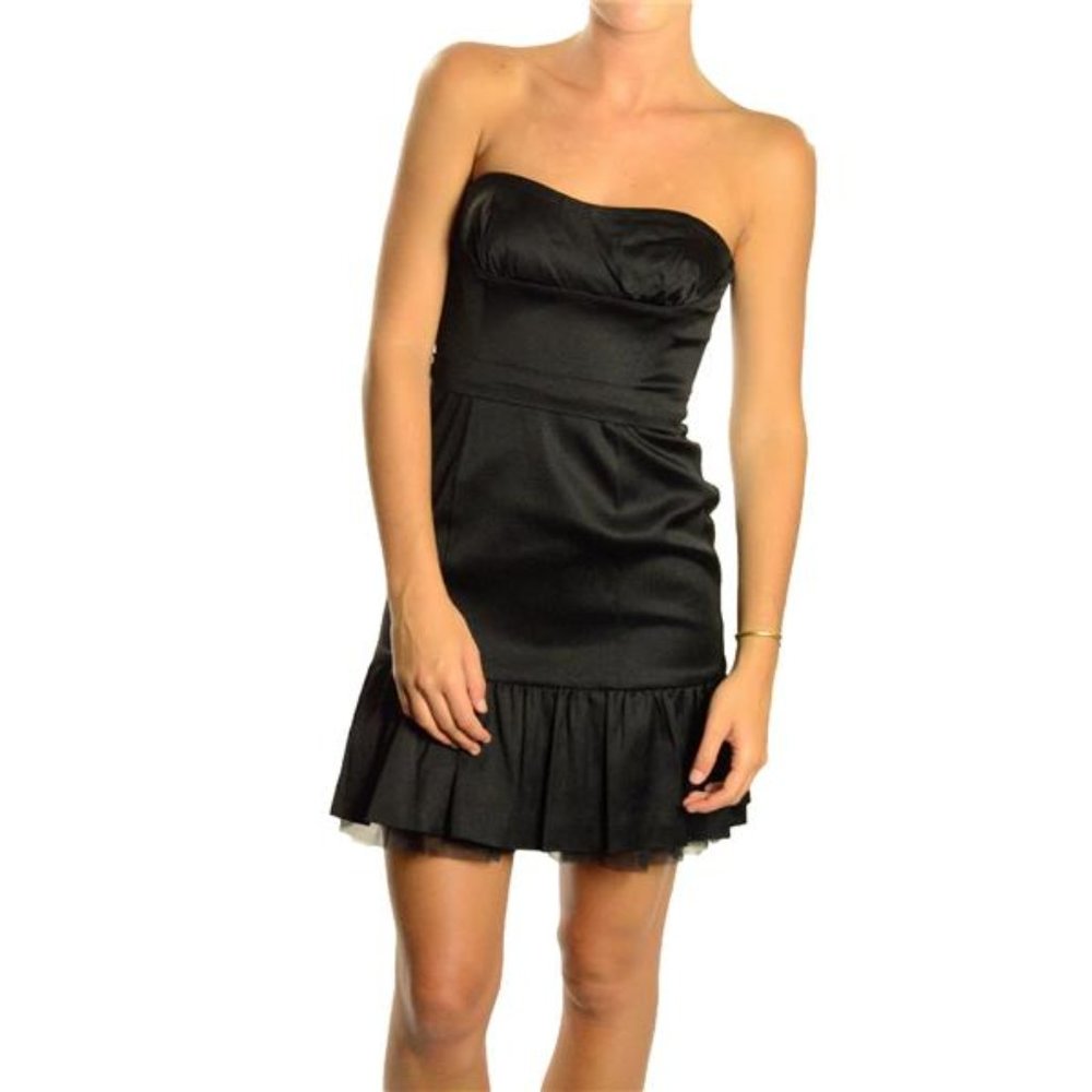 BCBG MAXAZRIA Black Formal Strapless Cocktail Dres